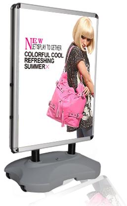 Aluminum Portable Sidewalk Poster Stand, Packaging Type : silver