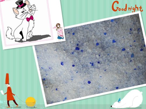 Crystal Cat Litter, Packaging Type : white+ 3% deep blue