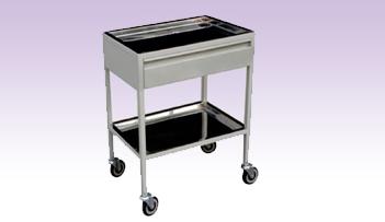 Mild Steel Powder-coated ECG Machine Trolley