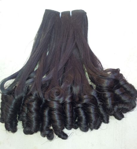 Curly Machine Weft Hair Extensions