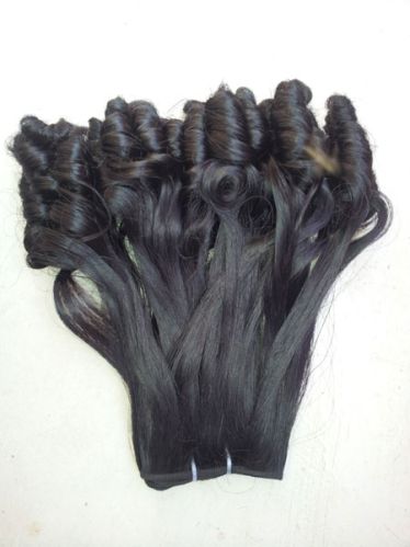 Curly Machine Weft Hair Extensions