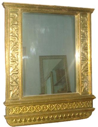 Ville International Wooden MDF Mirror Frame, Color : Gold