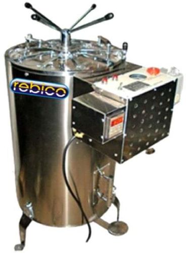 Rebico Polished Metal Vertical Autoclave, Capacity : 22, 40, 50, 78, 98, 187 Liters