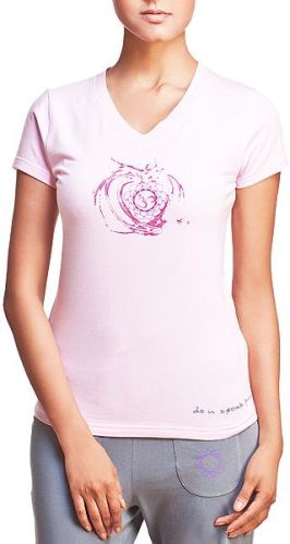 Om Ladies Yoga Top, Color : Pink