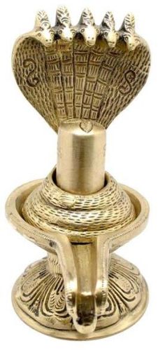 Brass Eternal Shivling, Dimension : 3X5X6.5 LXWXH Inches