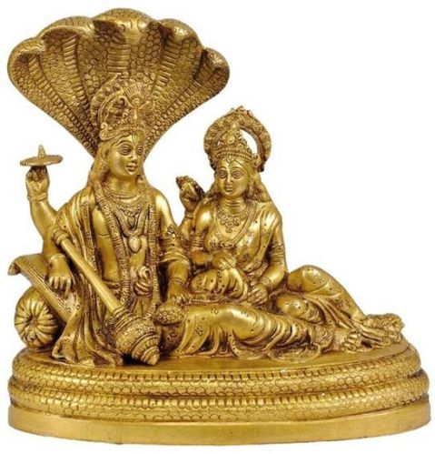 Brass Vishnu Lakshmi Statue