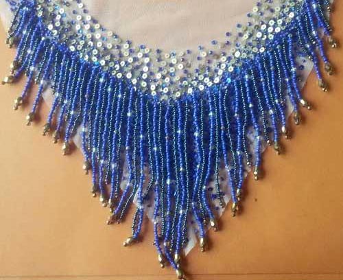 Glass Bead Embroidered Necklaces