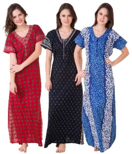 Women Sleepwear Cotton Nighty, Gender : Female