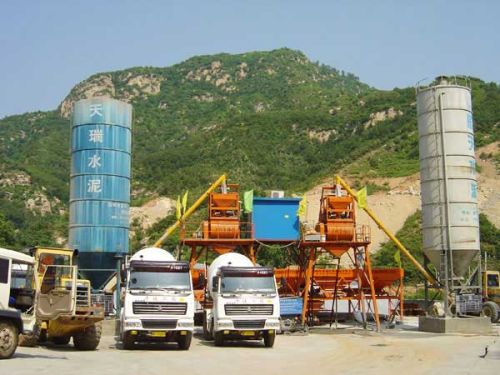 Hopper Lift Concrete Mixing Plant, Brand Name : dayu
