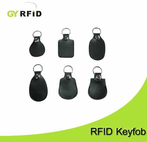 Leather Keychain With Mifare, Temic, Em4102