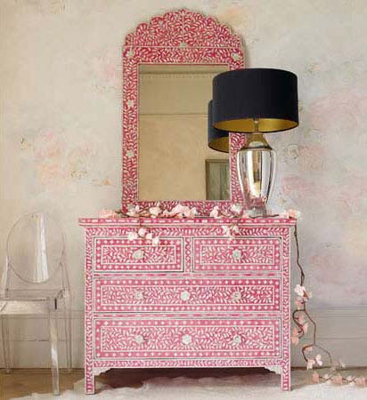 Bone Inlay Dressing Table