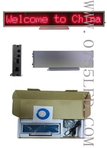 White LED Scrolling Bar Sign, LED Battery Display, USB Tabletop Display Board, LED Desk Board