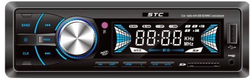Fixed Panel Car MP3 Player, STC-7008U FM Radio (Auto Seek and Store 18 Stations) 12 Voltage