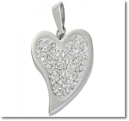 Stainless Steel Heart Pendant, Brand Name : ort