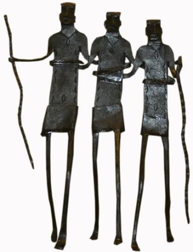 3 Dancing Tribal Iron Handicraft