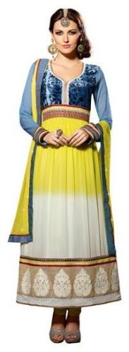 Bridal Party Wear Designer Anarkali Suit, Size : Top : 2.5 Mtr, Bottom : 2.5 Mtr, Dupatta : 25. Mtr