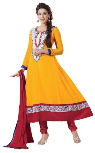 Designer Ladies Wear Anarkali Suit, Color : Yellow