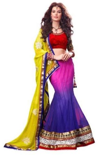 Designer Net Lehenga Choli, Color : Pink