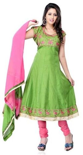 Green Embroidered Salwar Kameez