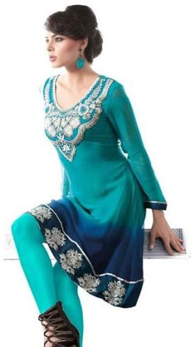 Chiffon Sarees, Color : Turquoise Blue