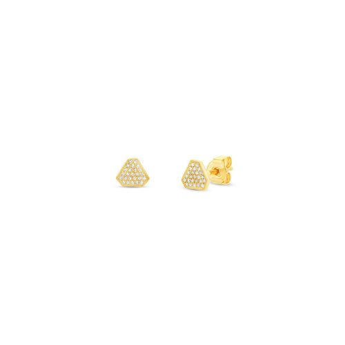 ATHENA DIAMOND STUDS, Size (Inches) : 6.4mm x 5.85mm