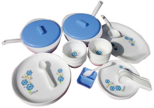 Printed Dinner Set Blue