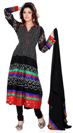 Som's Creation Black Anarkali Dress