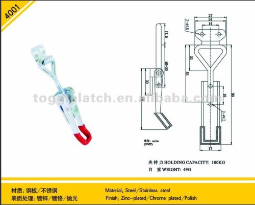Metal Latch Lock, Toggle Clamp, Brand Name : tianjia