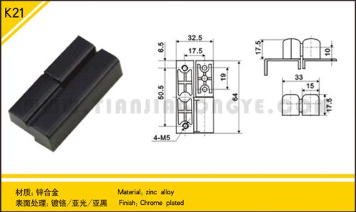 Zinc Alloy Door Hinge 64*32.5*17.5mm, Brand Name : tianjia