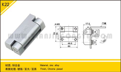 Zinc Alloy Door Hinge, Door Fastener, Brand Name : tianjia