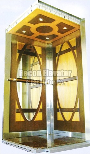 Polished Metal Traction Elevator Cabin, For Complex, Home, Mall, Office, Pattern : Plain