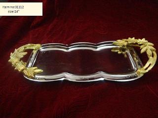 Malik Aluminum Handle Serving Tray