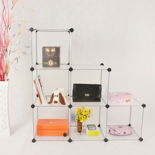 White Plastic Cube Storage Shelf