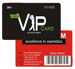 L1 Embossed ISO Plastic Barcode Membership Cards