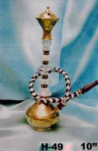 Hookah Acrylic Brass Matki 1 Pipe