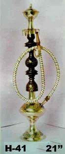 Hookah Wood Brass 1 Pipe