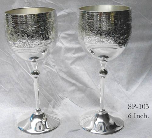 Silver Plated Brass Goblets