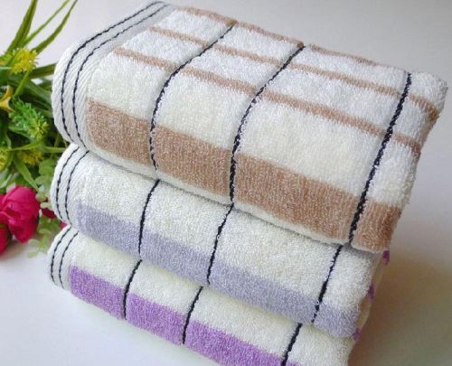 Check Bath Towel, Color : WHITE