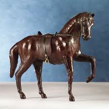 Leather Horse, Color : Brown, Black, Shaded