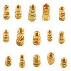 Round Polished Brass Molding Inserts, For Fittings, Grade : AISI, GB