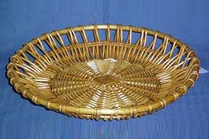 Round Handcrafted Storage Basket, For Kitchen, Storage Capacity : 0-10kg