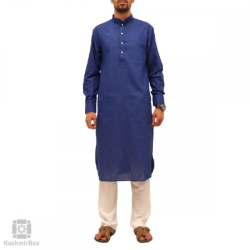 Blue White Kurta Pyjama, Size : Custom Made