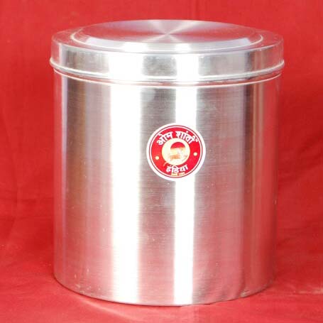 Plain Aluminum Aluminium Round Container, For Storage