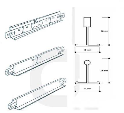 Exposed TEE Grid Suspension System (T-15)