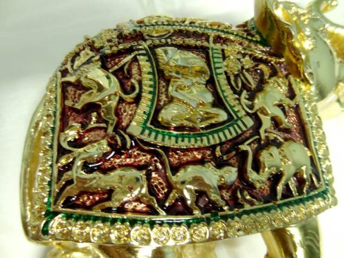 Gold Plated Elephant Statues