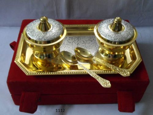 Black-gold 600-900gm Brass Supari Set