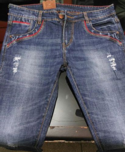 Mens Denim Jeans, For Anti Wrinkle, Color Fade Proof, Pattern : Faded, Plain