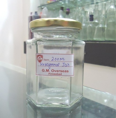 GMO 200ml Hexagon Glass Jar