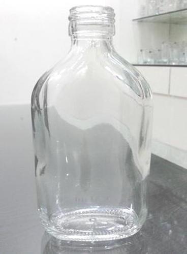 205ml Flat Generic Glass Bottles, For Beverage, Color : Transparent