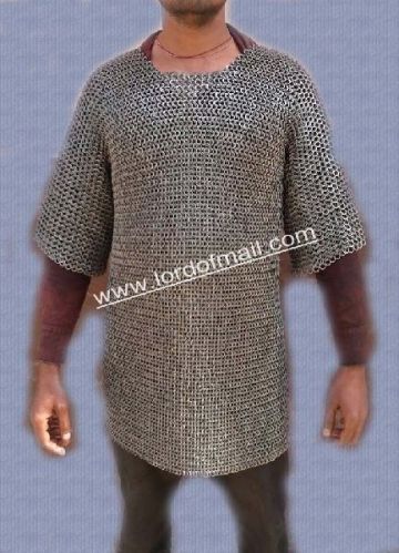 Steel Polished Chainmail Haubergeon, For Safety Purpose, Feature : Durability, Excellent Finished
